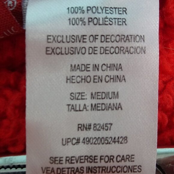 Peanuts Snoopy Red Fuzzy Pullover Medium - Picture 5 of 6